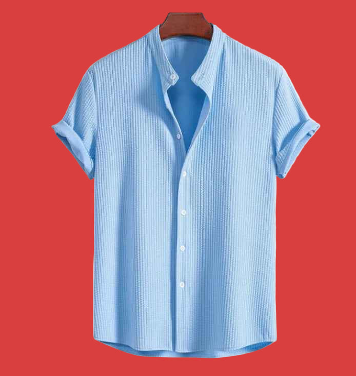 Short Sleeve Loose Shirt Top Summer Mens Clothing - Luxovo.cc