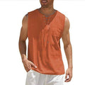 Summer Tank Vest Men Shirt Collar Tie Short Sleeve T-Shirt - Luxovo.cc