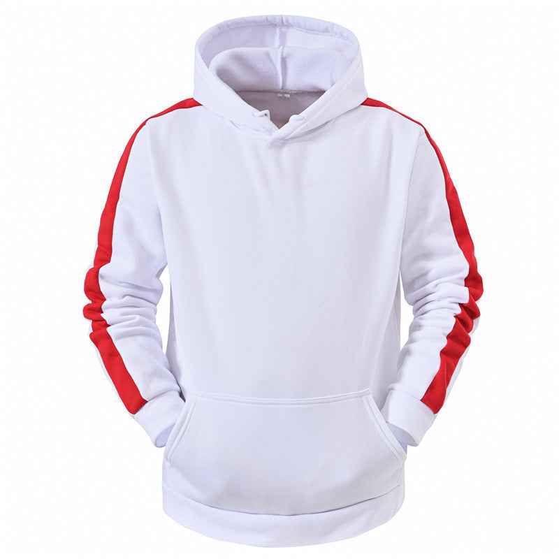 Men Casual Sweater Hooded Stitching Top - Luxovo.cc