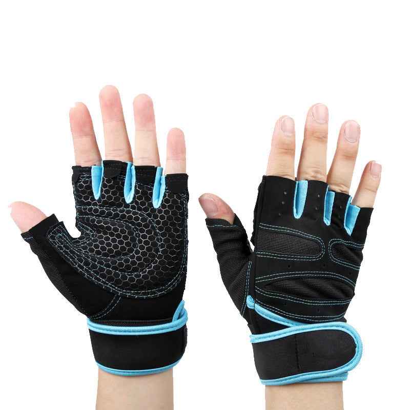 Outdoor Weightlifting Mountaineering Basketball Sports Half Finger Sports Dumbbell Training Lengthened Fitness Gloves - Luxovo.cc