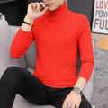 Slim-fit Sweater Men High Neck Bottoming T-shirt Sweater Men - Luxovo.cc
