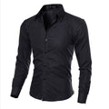 Men's Casual Shirts New Style Men's Long-sleeved Shirts - Luxovo.cc