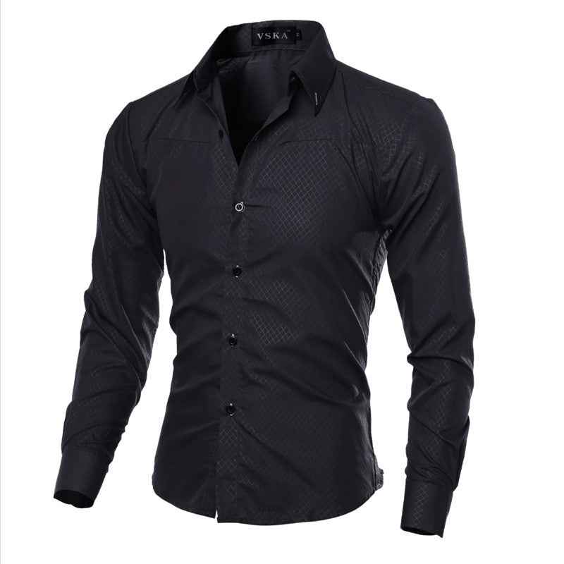 Men's Casual Shirts New Style Men's Long-sleeved Shirts - Luxovo.cc