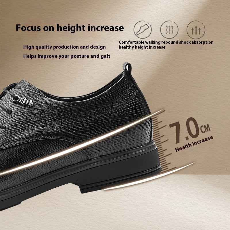 Increased By Fashion British Soft Leather Shoes Business Formal Wear Men - Luxovo.cc