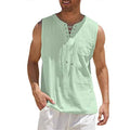 Summer Tank Vest Men Shirt Collar Tie Short Sleeve T-Shirt - Luxovo.cc
