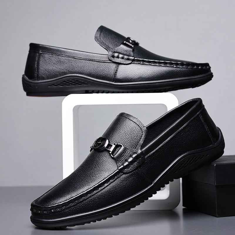 Fashion Casual Shoes Men Leather Feet - Luxovo.cc