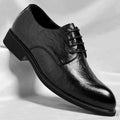 Men's Retro Formal Business Pointed Leather Shoes - Luxovo.cc