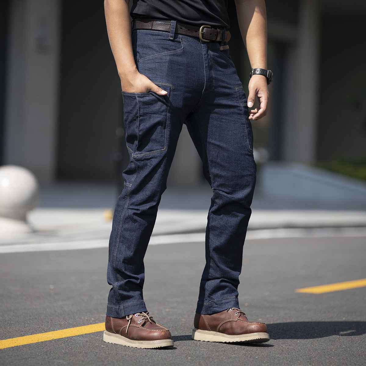 Personality Tactical Stretch Jeans Men