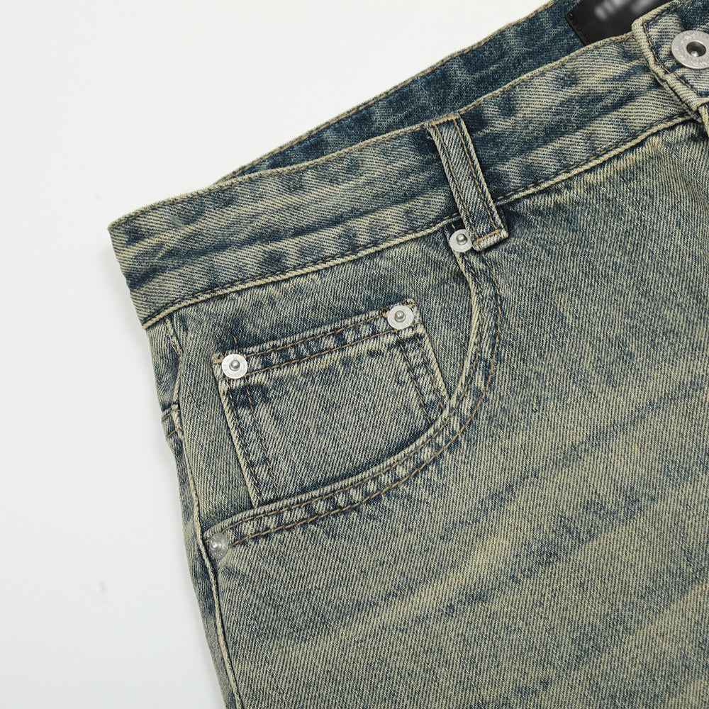 Fashion Washed And Worn Jeans Men